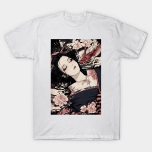 Geisha and Dragon 7912 T-Shirt